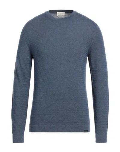 Brooksfield Man Sweater Pastel Blue Size 36 Polyamide, Viscose, Wool, Cashmere