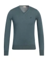 Brooksfield Man Sweater Pastel Blue Size 36 Virgin Wool