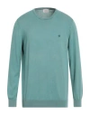 Brooksfield Man Sweater Pastel Blue Size 44 Cotton