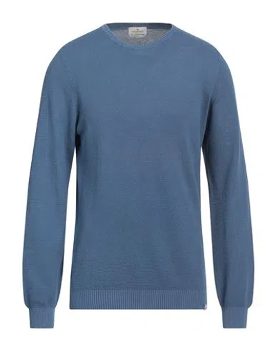 Brooksfield Man Sweater Pastel Blue Size 48 Cotton