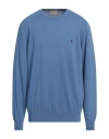 Brooksfield Man Sweater Pastel Blue Size 36 Virgin Wool In Blue