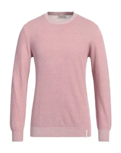 Brooksfield Man Sweater Pastel Pink Size 48 Cotton