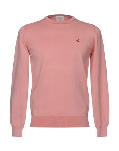 Brooksfield Man Sweater Pink Size 46 Cotton