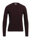Brooksfield Man Sweater Plum Size 42 Virgin Wool In Purple
