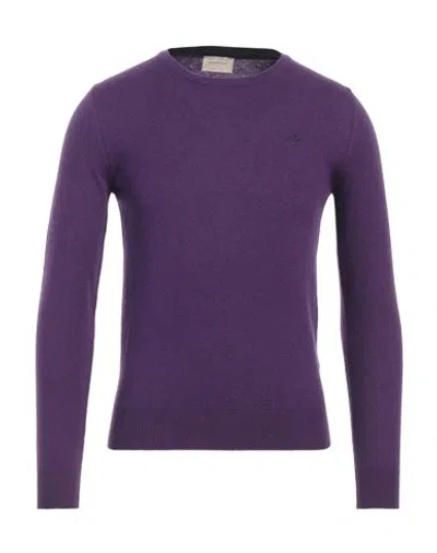 Brooksfield Man Sweater Purple Size 36 Virgin Wool