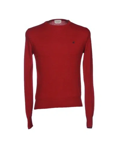 Brooksfield Man Sweater Brick Red Size 50 Virgin Wool