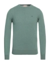 Brooksfield Man Sweater Military Green Size 44 Virgin Wool In Sage Green