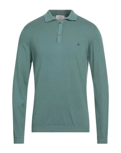 Brooksfield Man Sweater Sage Green Size 40 Cotton, Wool