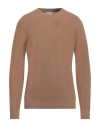 Brooksfield Man Sweater Sand Size 46 Polyamide, Viscose, Wool, Cashmere In Beige