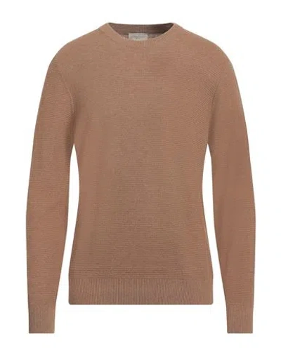 Brooksfield Man Sweater Sand Size 46 Polyamide, Viscose, Wool, Cashmere In Beige