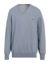Brooksfield Man Sweater Sky Blue Size 48 Virgin Wool