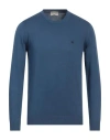Brooksfield Man Sweater Slate Blue Size 42 Cotton