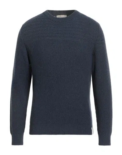Brooksfield Man Sweater Slate Blue Size 42 Polyamide, Viscose, Wool, Cashmere