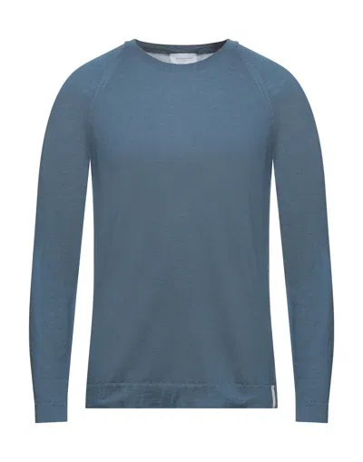 Brooksfield Sweaters In Slate Blue