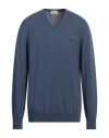 Brooksfield Man Sweater Pastel Blue Size 36 Virgin Wool In Blue