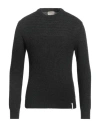 Brooksfield Man Sweater Charcoal Size 38 Polyamide, Viscose, Wool, Cashmere In Gray