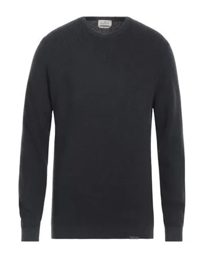 Brooksfield Man Sweater Steel Grey Size 42 Wool, Cotton, Polyamide In Grey