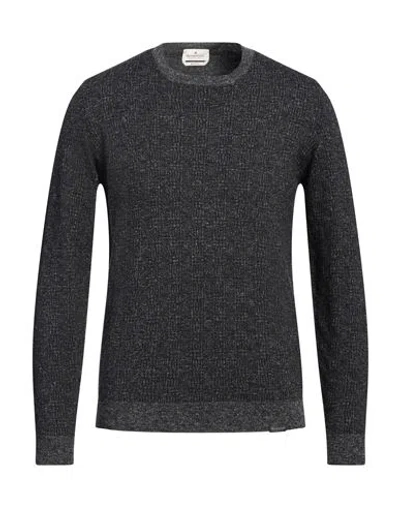 Brooksfield Man Sweater Charcoal Size 48 Virgin Wool, Wool, Polyamide, Silk In Gray