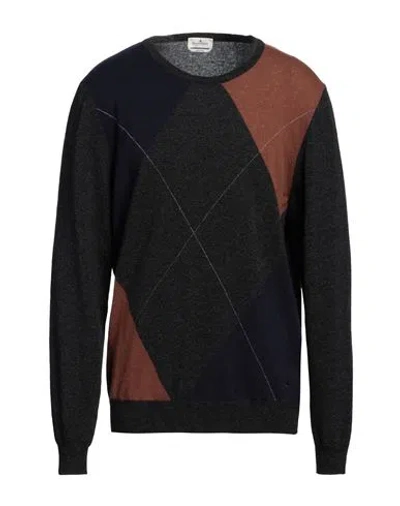 Brooksfield Man Sweater Steel Grey Size 48 Wool