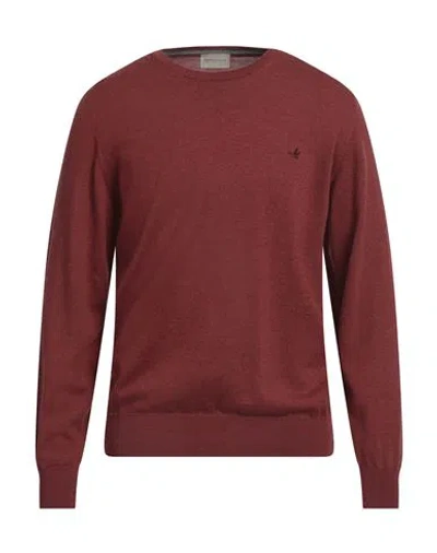 Brooksfield Man Sweater Tan Size 44 Virgin Wool In Brown