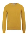 Brooksfield Man Sweater Yellow Size 46 Virgin Wool In Yellow