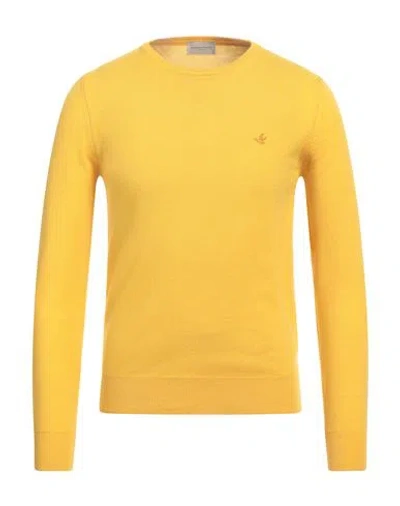 Brooksfield Man Sweater Yellow Size 48 Virgin Wool