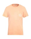 Brooksfield Man T-shirt Apricot Size L Cotton In Orange