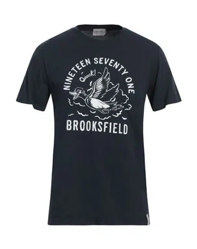 Brooksfield Man T-shirt Midnight Blue Size Xl Cotton