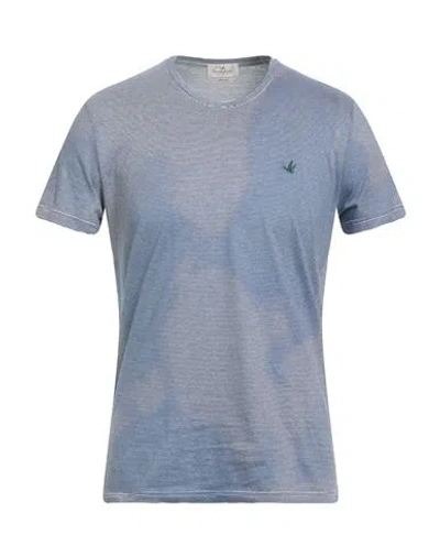 Brooksfield Man T-shirt Midnight Blue Size 44 Cotton