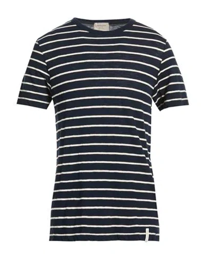 Brooksfield Man T-shirt Midnight Blue Size L Cotton In Multi