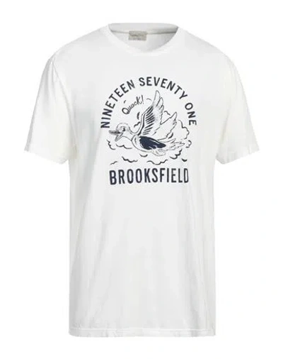 Brooksfield Man T-shirt White Size Xxl Cotton