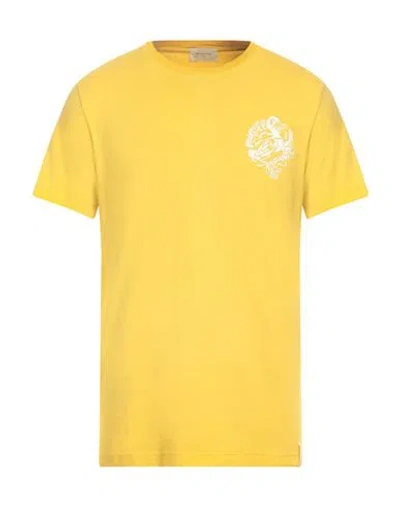 Brooksfield Man T-shirt Yellow Size M Cotton