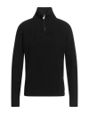 Brooksfield Man Turtleneck Midnight Blue Size 46 Virgin Wool, Polyamide In Black