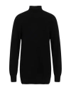 Brooksfield Man Turtleneck Black Size 48 Polyamide, Viscose, Wool, Cashmere