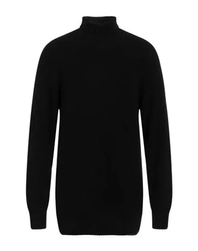 Brooksfield Man Turtleneck Black Size 48 Polyamide, Viscose, Wool, Cashmere