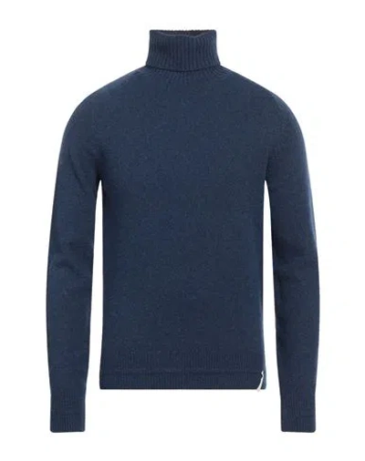 Brooksfield Man Turtleneck Blue Size 36 Wool
