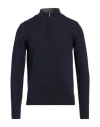 Brooksfield Man Turtleneck Blue Size 38 Wool