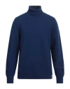 Brooksfield Man Turtleneck Blue Size 46 Virgin Wool