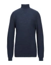 Brooksfield Man Turtleneck Blue Size 46 Virgin Wool, Acrylic, Wool, Viscose