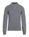 Brooksfield Man Turtleneck Blue Size 46 Wool