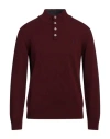 Brooksfield Man Turtleneck Brick Red Size 38 Wool