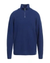 Brooksfield Man Turtleneck Bright Blue Size 46 Polyamide, Viscose, Wool, Cashmere
