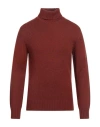 Brooksfield Man Turtleneck Brown Size 40 Acrylic, Alpaca Wool, Wool In Brown