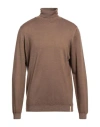 Brooksfield Man Turtleneck Brown Size 44 Virgin Wool