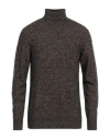 Brooksfield Man Turtleneck Camel Size 48 Virgin Wool, Polyamide In Beige