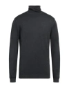 Brooksfield Man Turtleneck Steel Grey Size 46 Virgin Wool