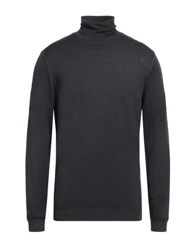 Brooksfield Man Turtleneck Steel Grey Size 46 Virgin Wool
