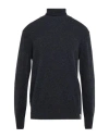 Brooksfield Man Turtleneck Charcoal Size 46 Virgin Wool, Polyamide In Grey