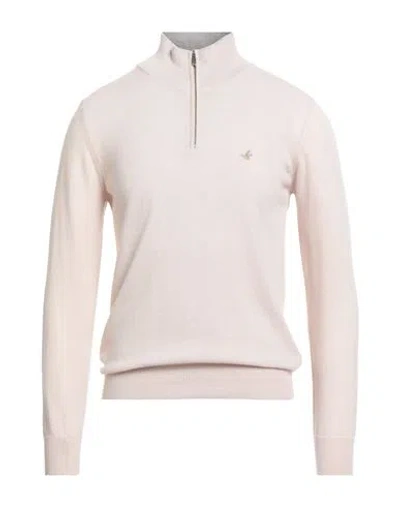 Brooksfield Man Turtleneck Cream Size 38 Virgin Wool