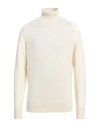 Brooksfield Man Turtleneck Cream Size 46 Cashmere In White